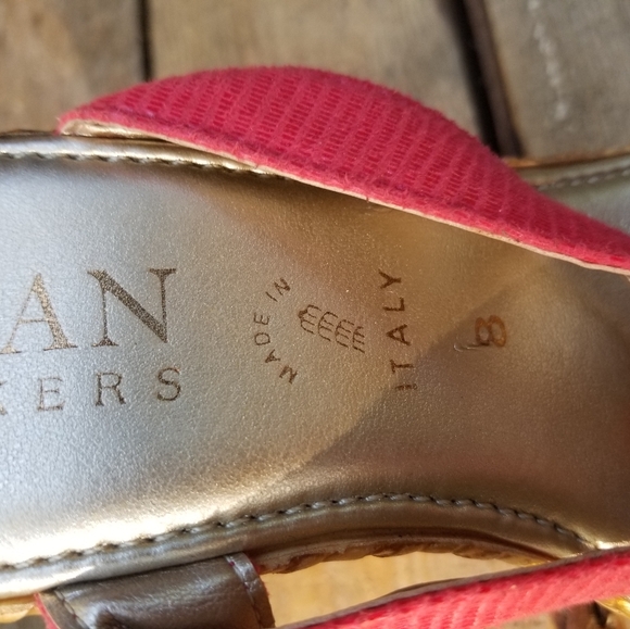 Size 8 Pink & Black Sets High Heel Shoes Italian Shoemakers  & Greenwich Village - Picture 9 of 13